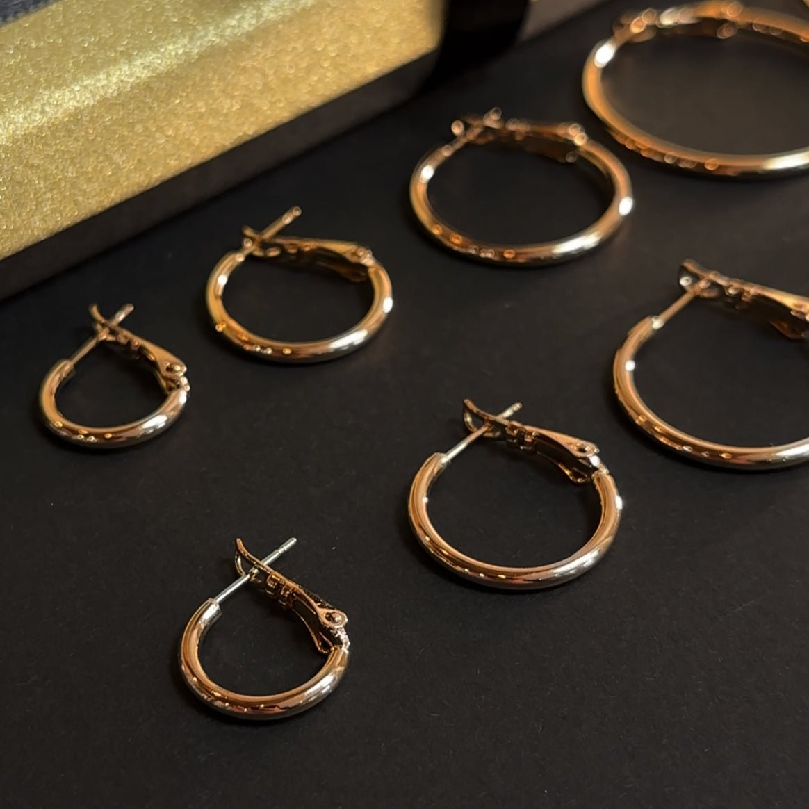Bella Gold - Moteriškas auksas - Padengti auskarai su lanku 18k Auksiniai Auskarai Bella Gold Auskarai Klasikiniai auskarai su lanku