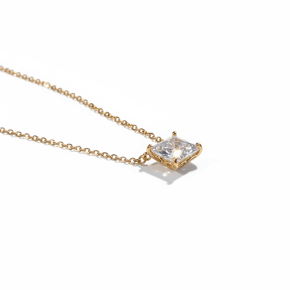 Princess Cut – 18k paauksuotas karoliai su skaidriu krištolu – 18k – paauksuotas – papuošalai